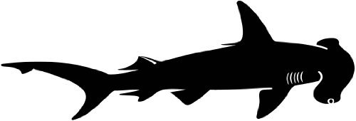 nature silhouette wall decals hammerhead shark fish silhouette 12 ...