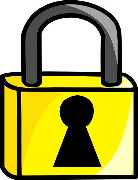 Closed Lock clip art - vector clip art online, royalty free ...