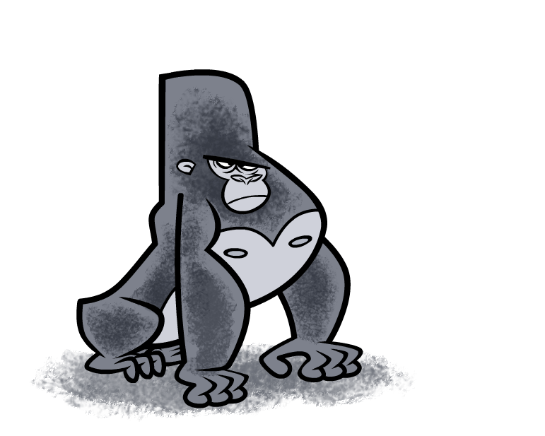 Zee Risek art blog: blue gorilla sketch...