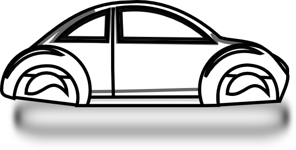 Beetle Car Outline Clip Art - vector clip art online ...