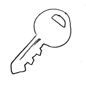 key outline clip art Colouring Pages (page 3)