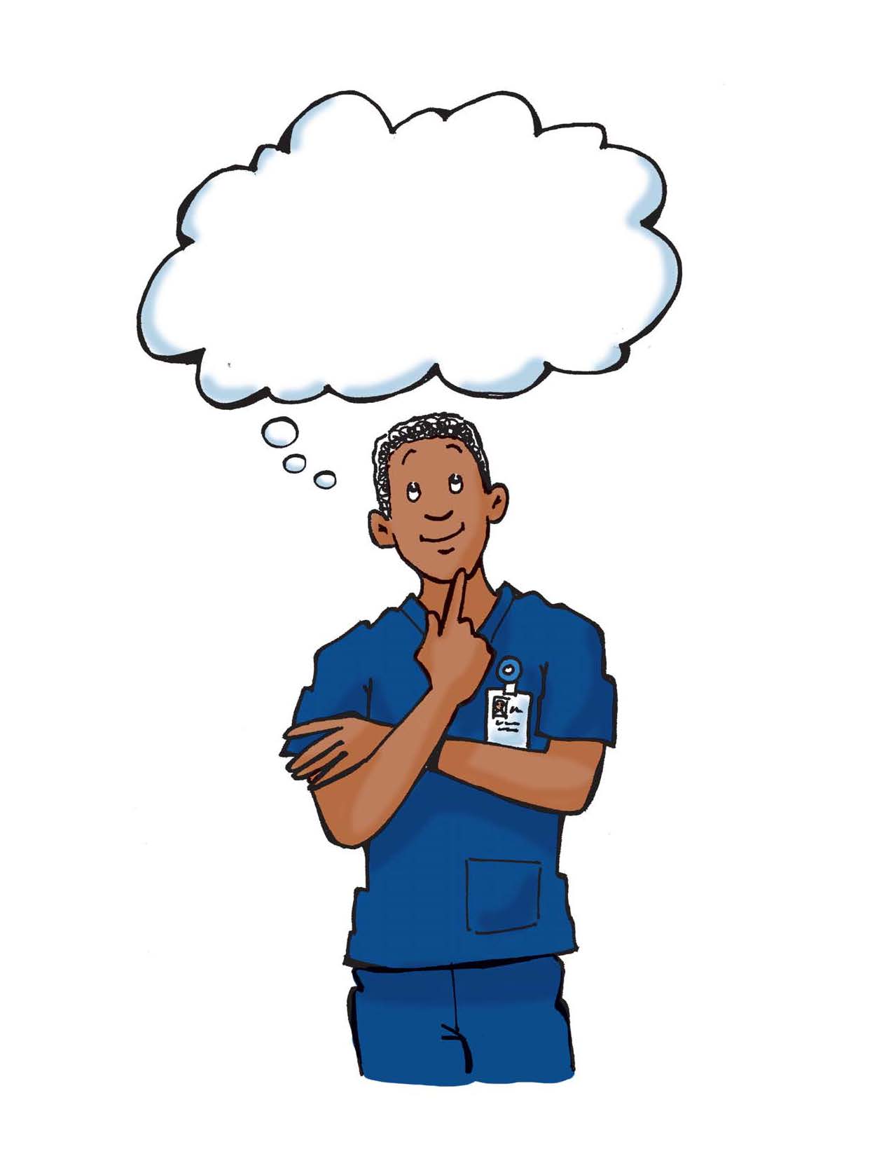 Person thinking clipart cartoon