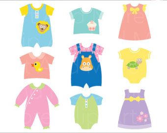 Baby clothes clipart | Etsy