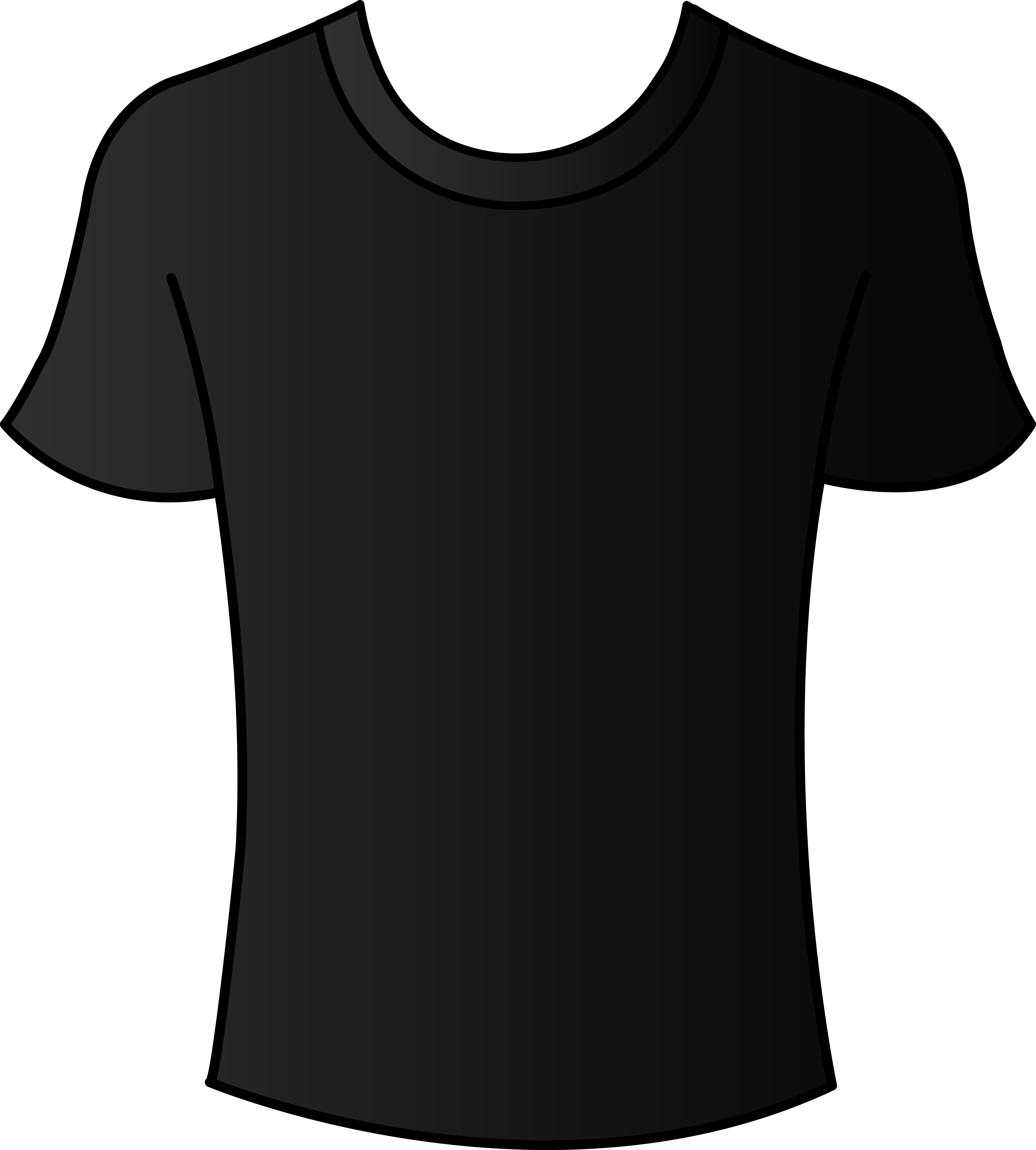 Black T Shirt Template Front And Back Psd - ClipArt Best