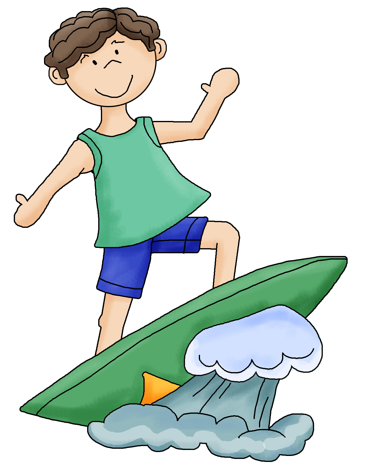 Surfer Girl Clipart - Cliparts and Others Art Inspiration
