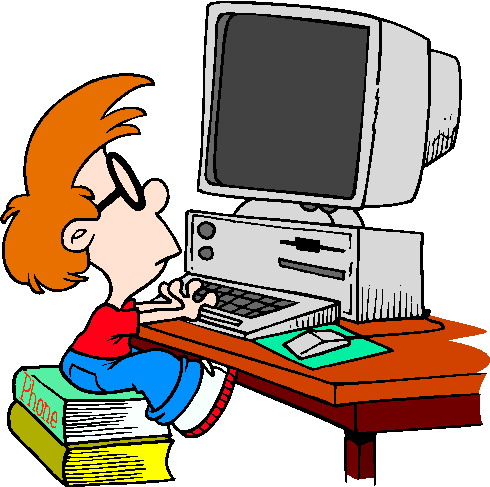 Free Computer Clipart for Kids Image - 247, Student Using Computer ...
