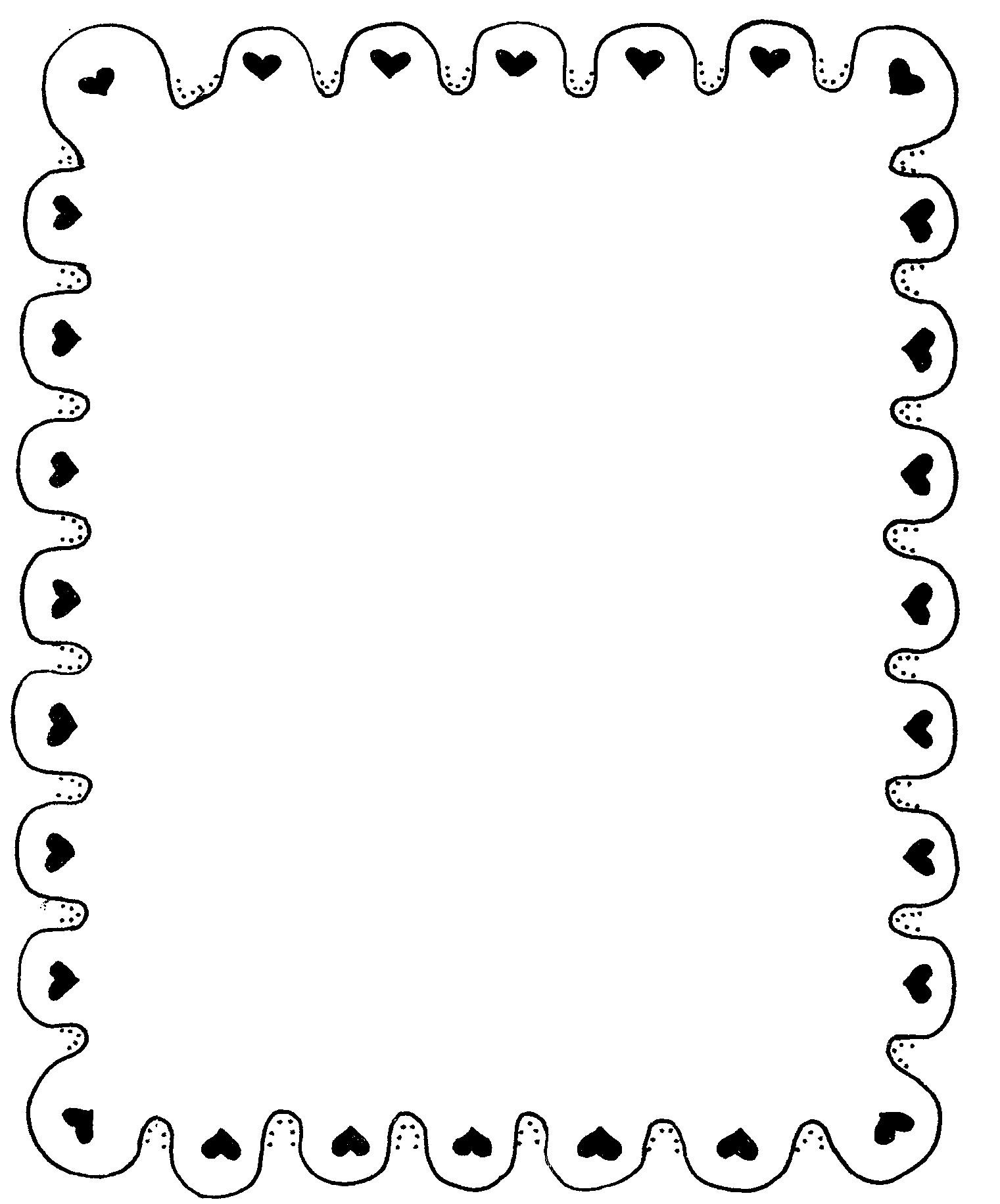 heart border black and white - kadcinta.com