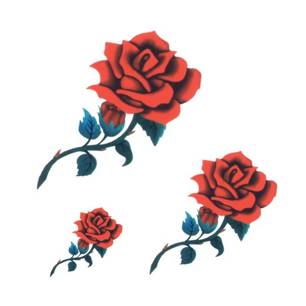 Tatouage temporaire 3 roses rouges femme signification tattoo ...