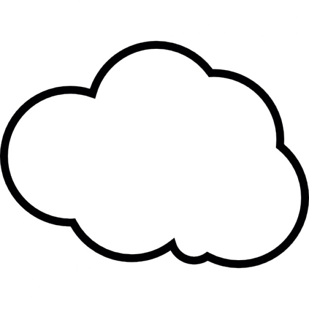White cloud outline Icons | Free Download