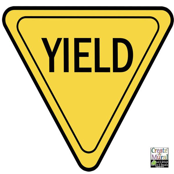 clipart yellow yield sign - photo #33