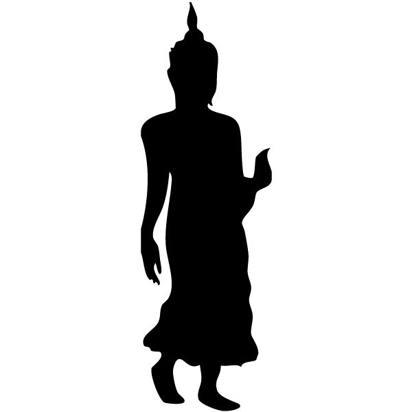 Buddha, Silhouette and Walking