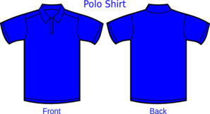 Royal Blue Polo Shirt Clip Art - vector clip art ...