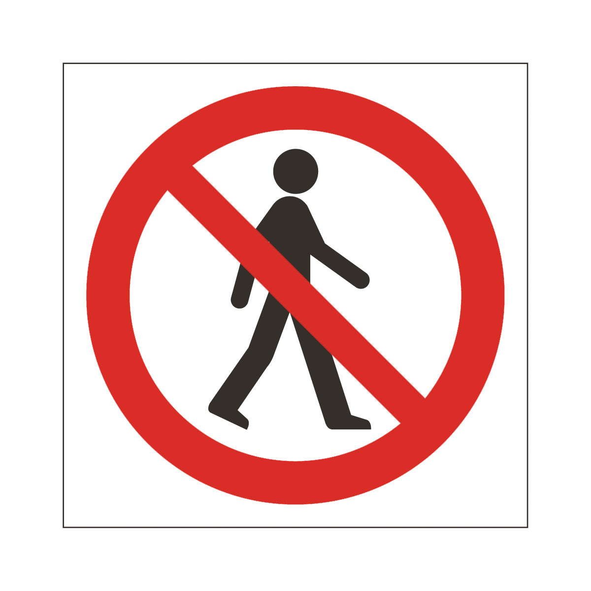 No Admittance Symbol Safety Sign - General Prohibition Sign from ...