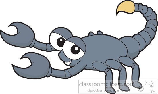 Arachnid Clipart : gray-scorpion-cartoon-clipart-577 : Classroom ...