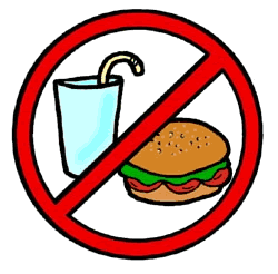 No eating or drinking clipart