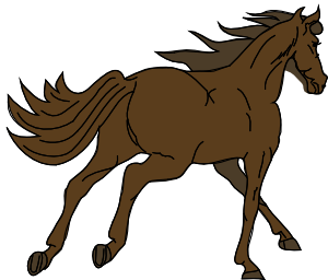 Animated horse running clipart