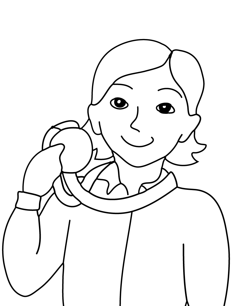 Free Printable Olympic Medal Winner Coloring Page