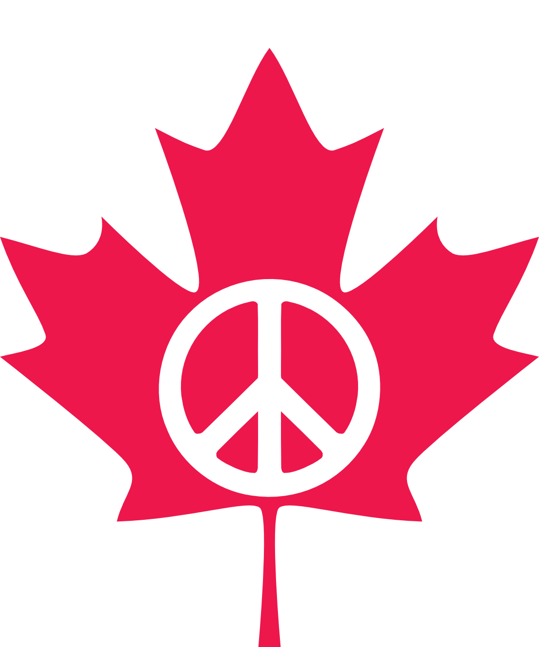 Canada Flag Peace Symbol peacesymbol.org SVG peacesymbol.