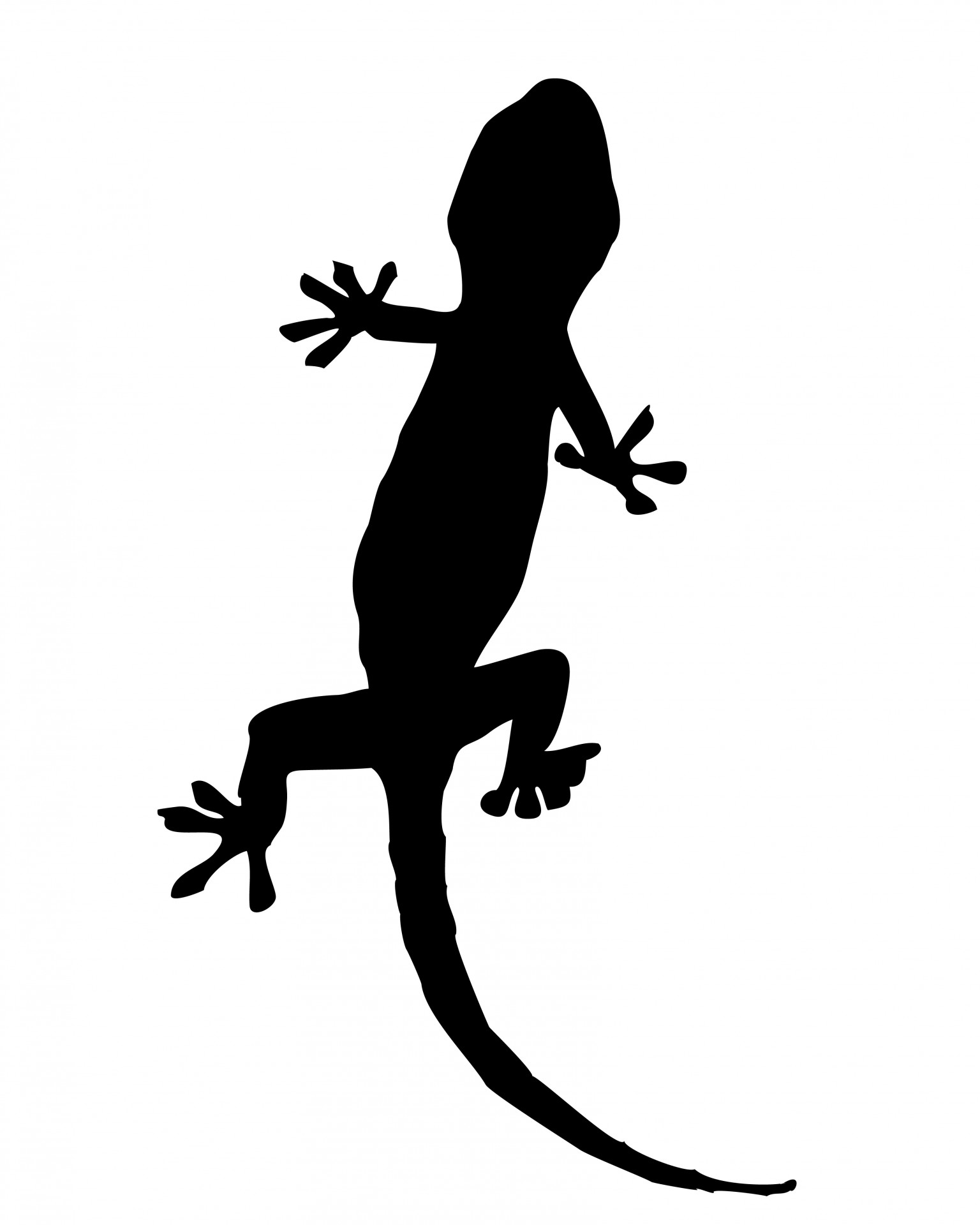 Gecko Silhouette Clipart Free Stock Photo - Public Domain Pictures