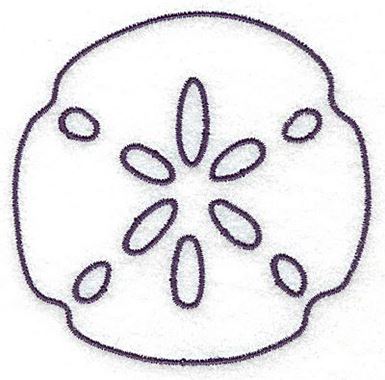 Sand Dollar Outline Large | Production Ready Artwork for T-Shirt ...