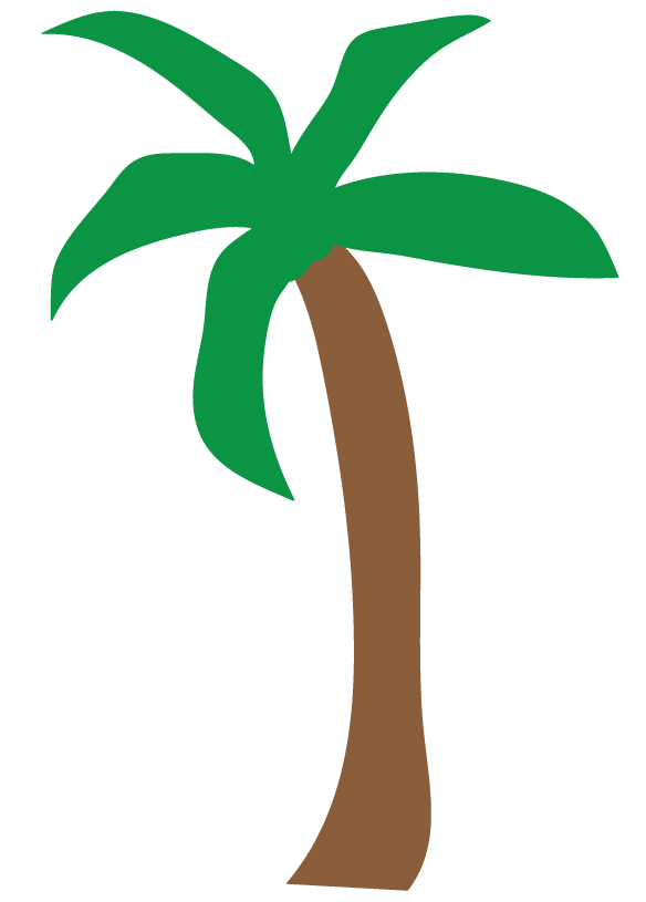 Palm tree outline clip art