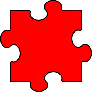 Red Puzzle Piece Clip Art - vector clip art online ...