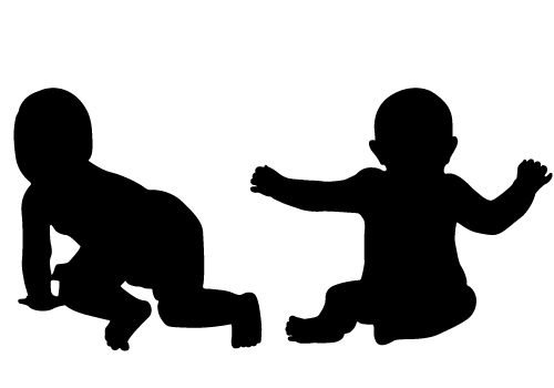 Baby silhouette clipart free