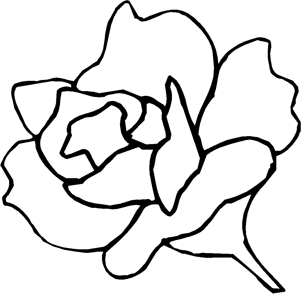 Free Rose Printable To Color