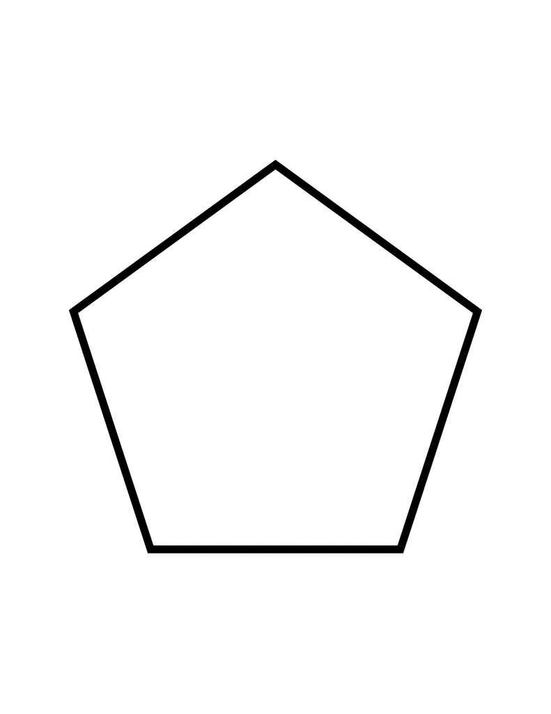 Flashcard of a polygon with five equal sides | ClipArt ETC