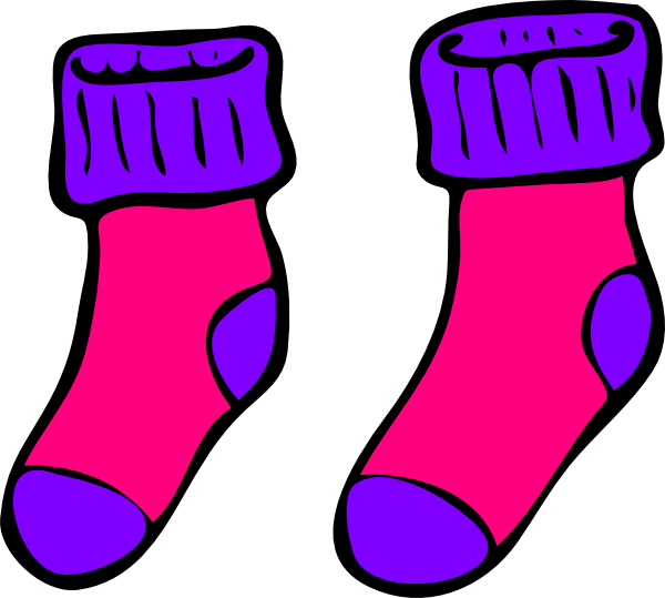 Pink Purple Sock clip art - vector clip art online, royalty free ...