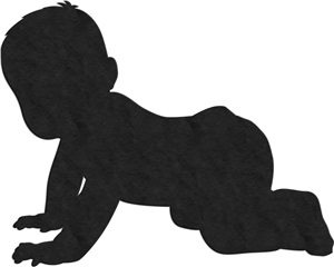 Silhouette Online Store - View Design #17188: baby crawling