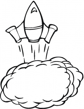 Space Ship Is Taking Off coloring page | Super Coloring