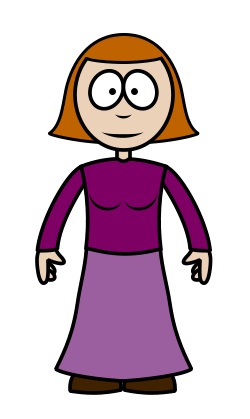 Drawing a cartoon mom