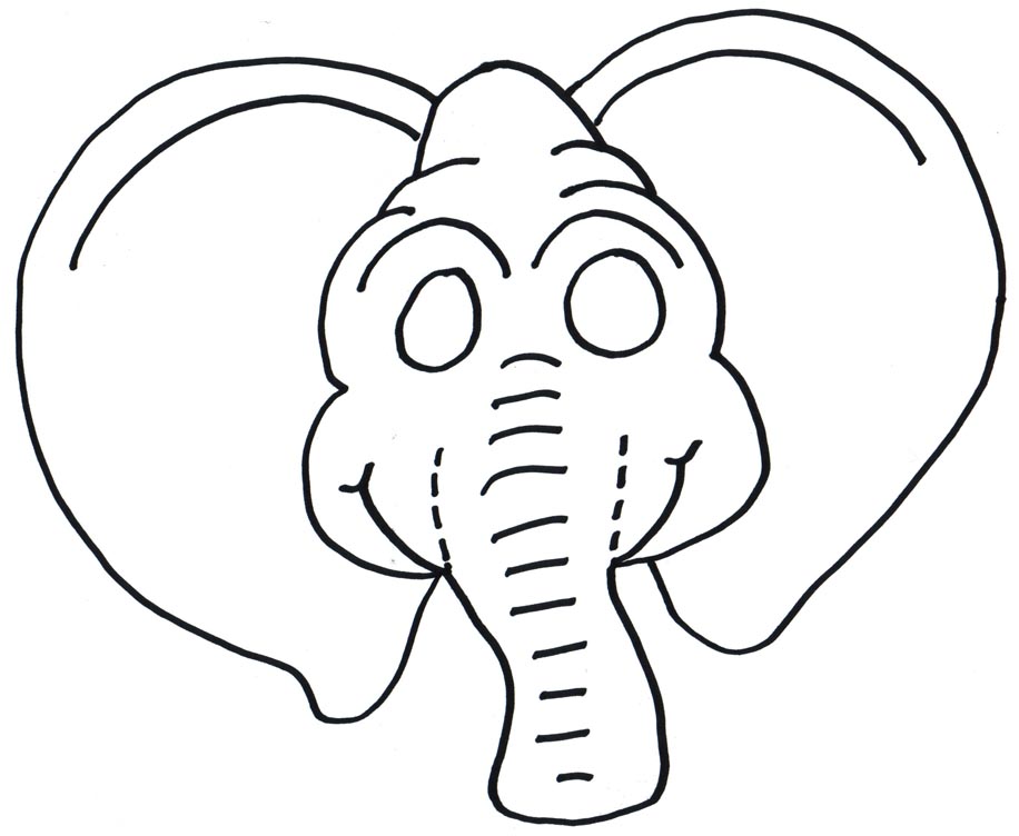 girafa animal masks Colouring Pages