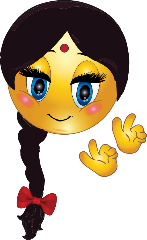 Indian Girl Smiley Emoticon Clipart | i2Clipart - Royalty Free ...