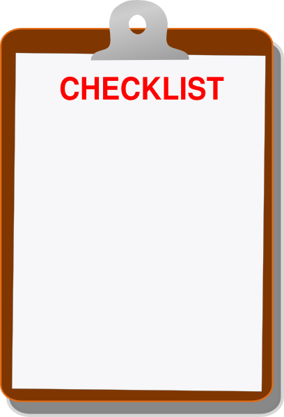 Gallery For > Clipboard Checklist Template