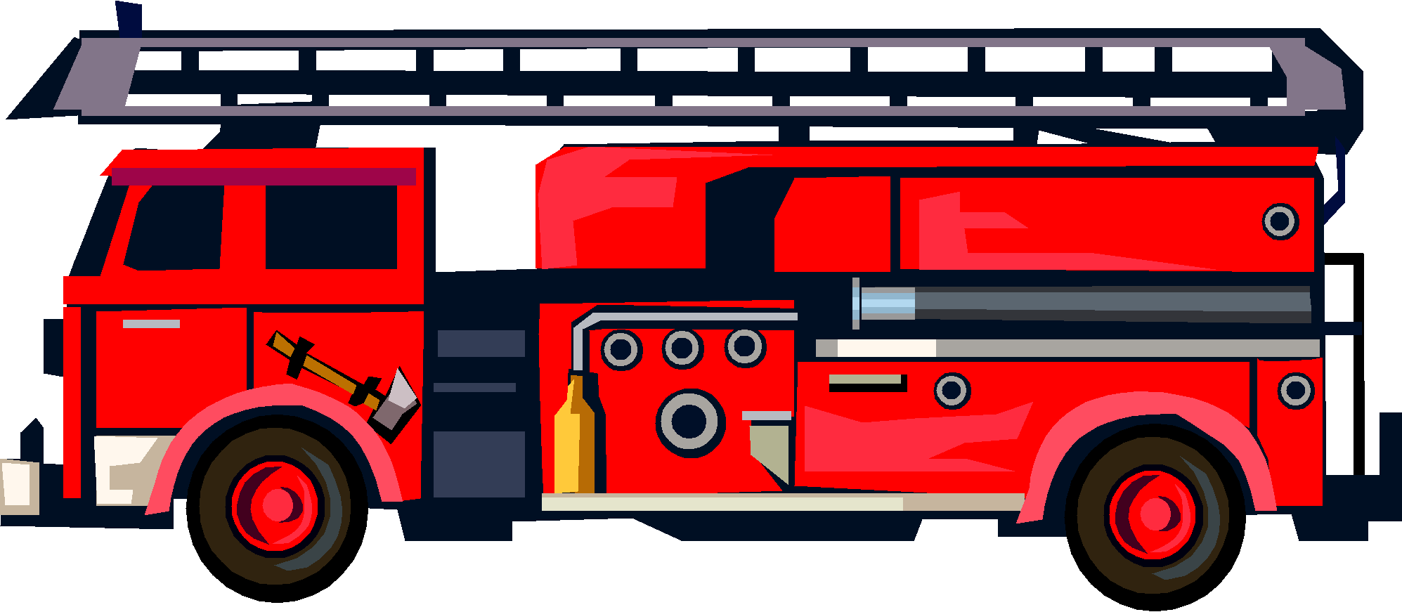 How To Draw A Fire Truck - ClipArt Best