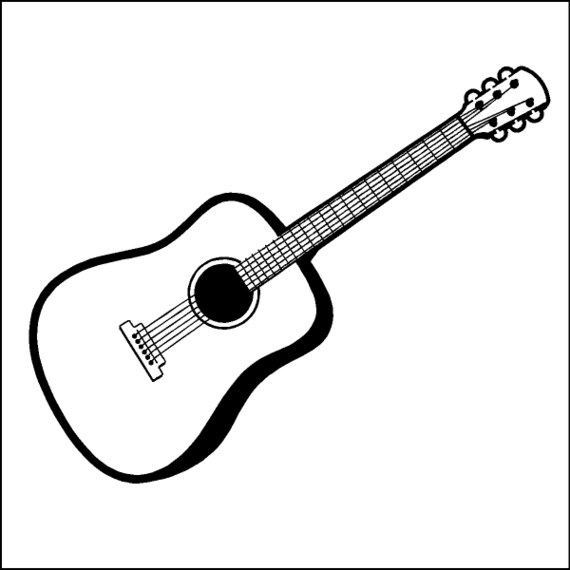 Guitar Clip Art Border Black And White Clipart - Free to use Clip ...