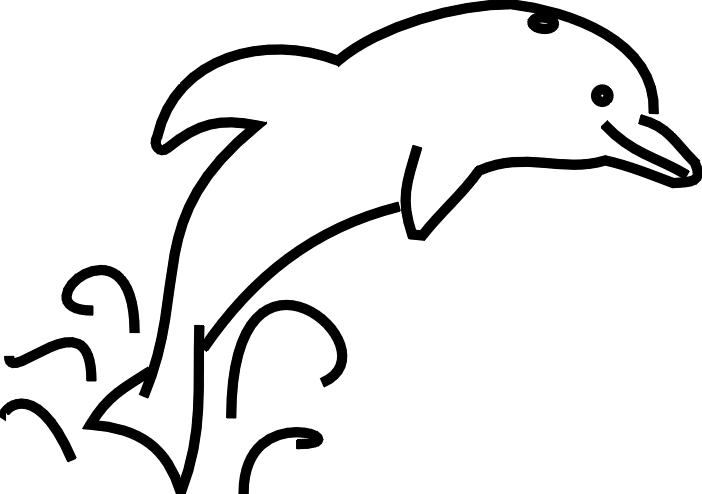 Dolphin Clip Art Black And White Free - Free ...