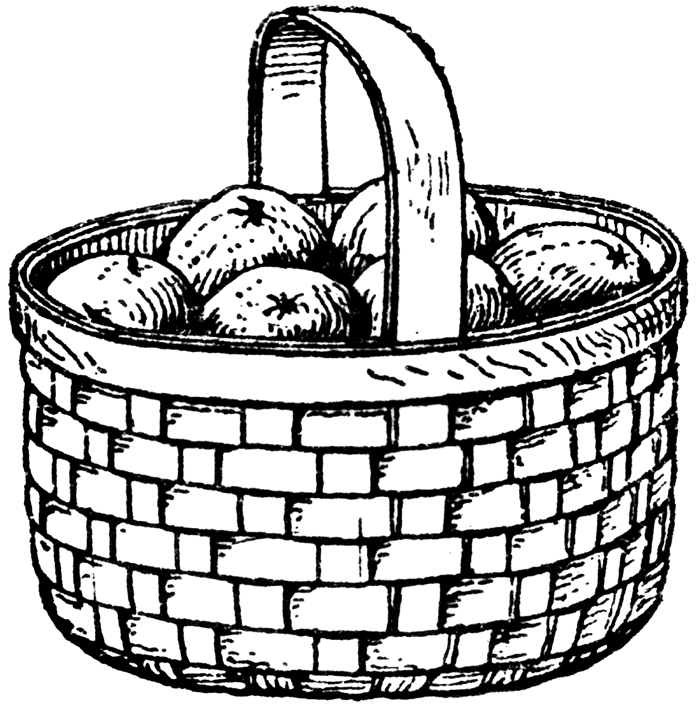 Fruits And Vegetables Basket Clipart - Free ...