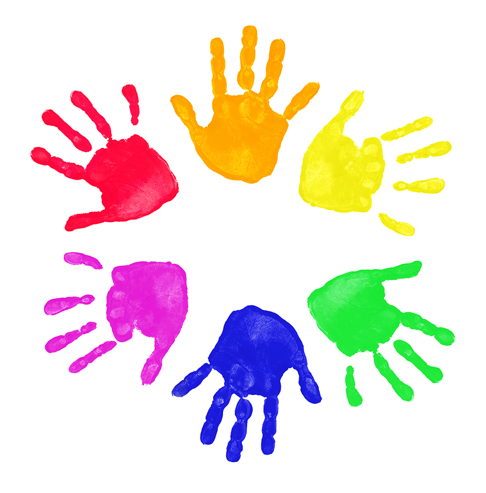 Children Hand Print Clipart - Free to use Clip Art Resource