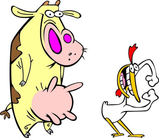 637 views Cow And Chicken Characters