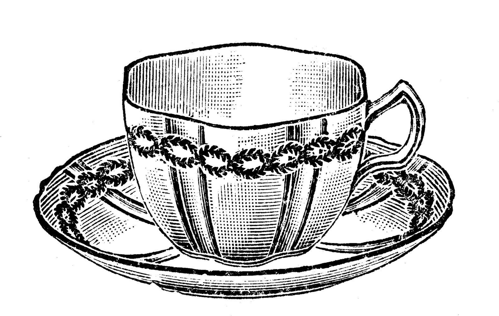 Tea Party Clip Art Black and White – Clipart Free Download
