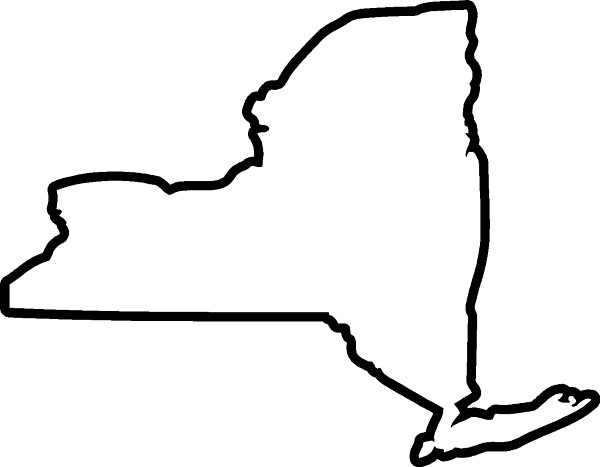 Best Photos of New York Outline - New York State Outline, New York ...