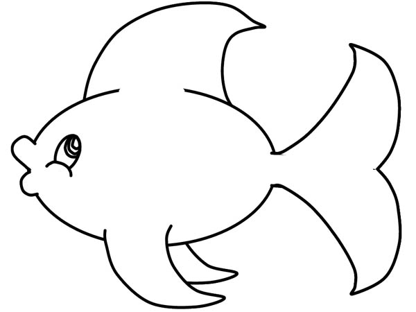 Outline Of Fish : Coloring - Kids Coloring Pages