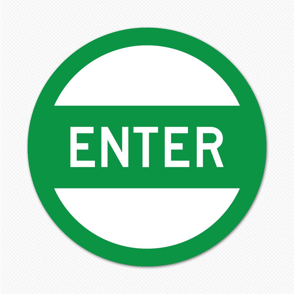 Enter Green Circle | Sticker Genius