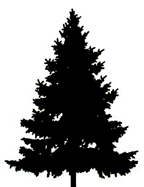 christmas tree silhouette clip art free - photo #5