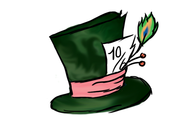 Mad hatter hat clipart