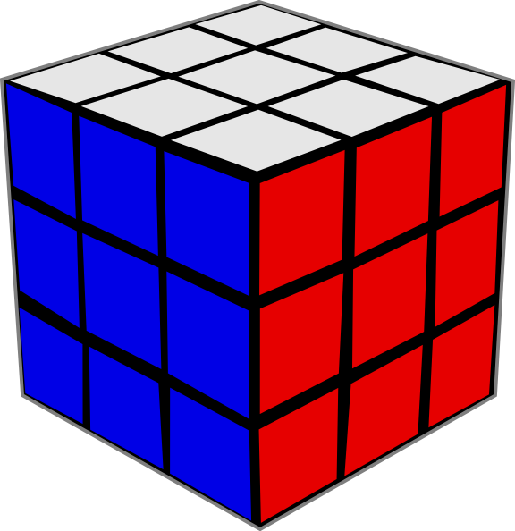 Rubik Cube 3 clip art - vector clip art online, royalty free ...