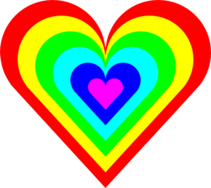 6 Color Heart clip art - vector clip art online, royalty free ...